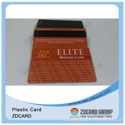Plastic Magnetic Stripe Cards/Lo-Co Magnetic Stripe Cards with Glittering